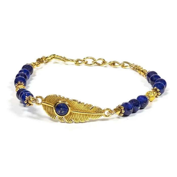 Βραχιόλι Φτερό Λάπις Λάζουλι - Lapis Lazuli Κοσμήματα λίθων - Βραχιόλια